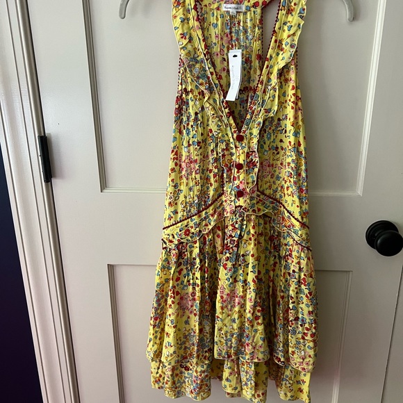 NWT Poupette St. Barth Mae V Neck Mini Dress - Picture 2 of 5